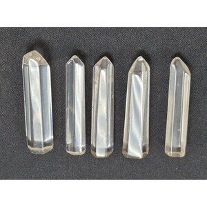 Clear Quartz Hexagonal Crystal Points Healing Crafting Decoration Set 5